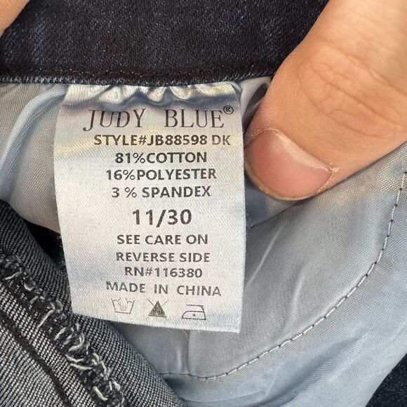 JUDY BLUE Jeans Womens Size 11/30 Parker Straight Fit High Rise Button Fly - Picture 10 of 11